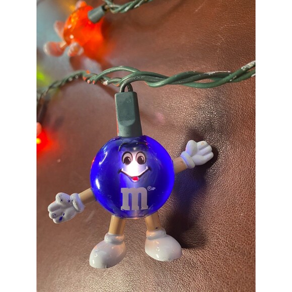 Vintage M&M Brand Happy Lights 20 String Christmas Holiday String Lights Working - Picture 4 of 5